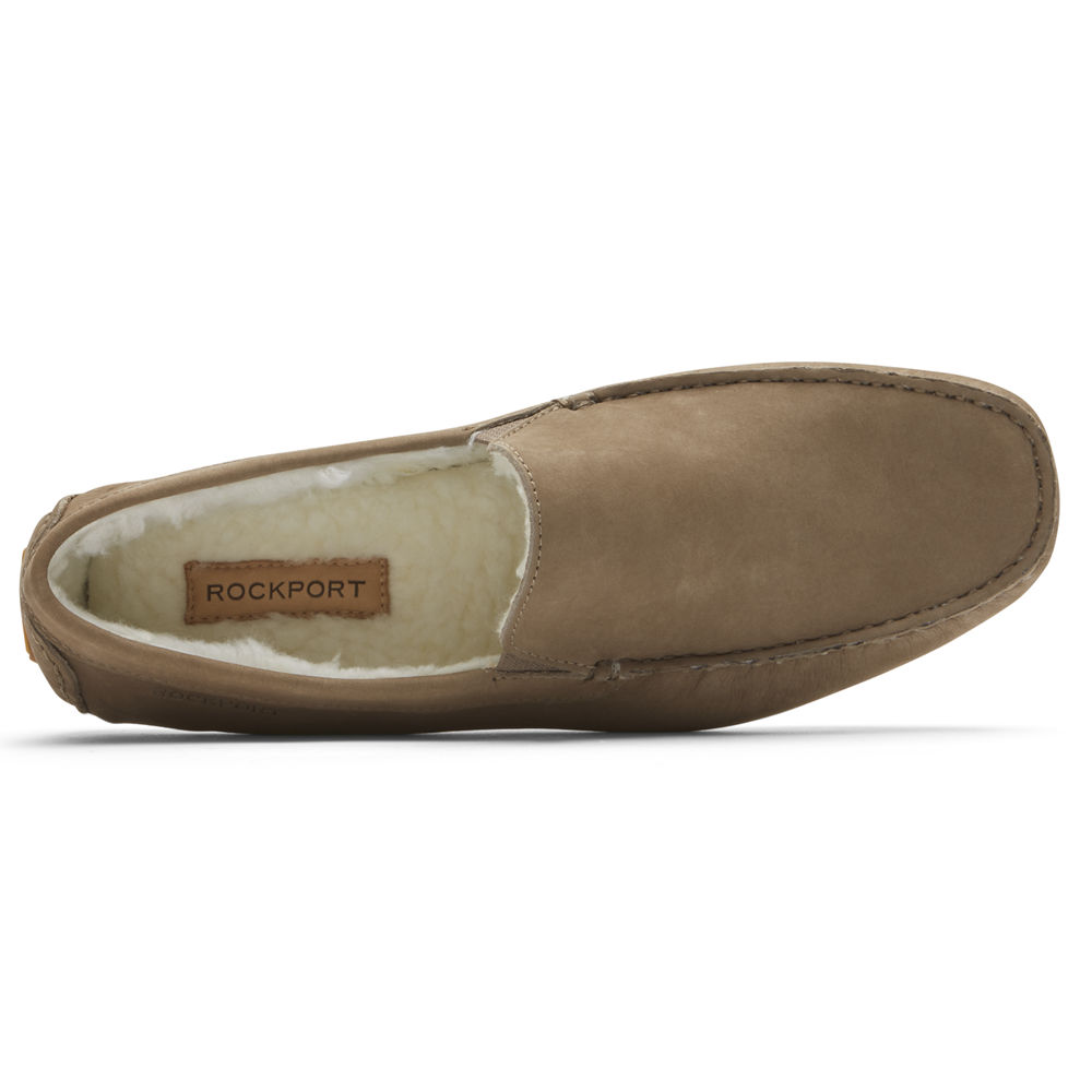 Rockport Slippers For Mens Khaki - Rhyder - LM3750418